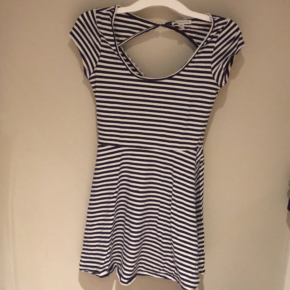 Keyhole AE skater striped short dress